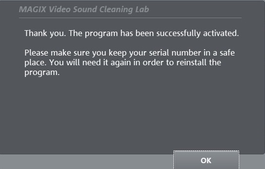 video sound cleaning lab serial number